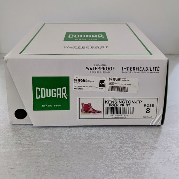 COUGAR Kensington Floral Chelsea Lug Sole Waterproof Rain Winter Snow Boot 8 NWT - Picture 2 of 7